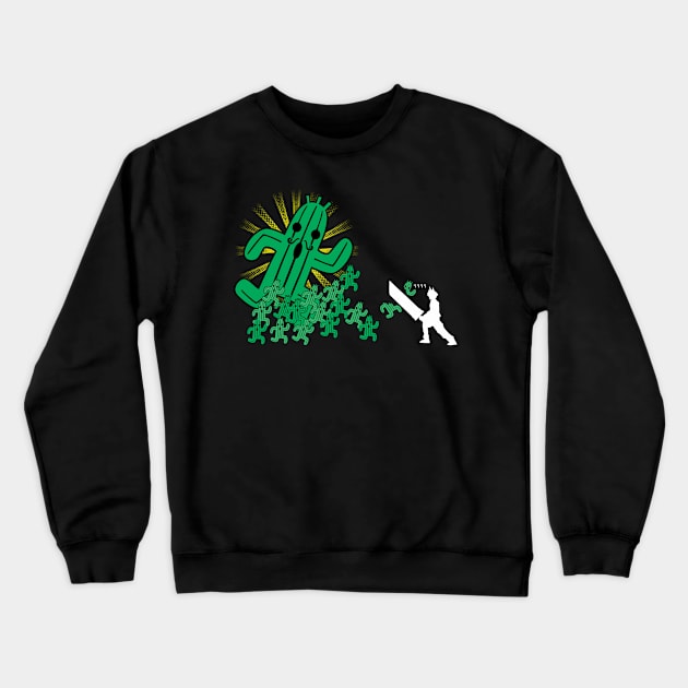 Cactuar Onslaught Crewneck Sweatshirt by ikaszans